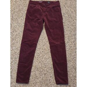 Ag Adriano Goldschmied The Farrah Skinny High Rise Pants Women's Size 30R Maroon